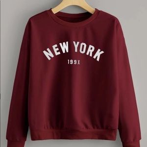 Letter Print Drop Shoulder Sweatshirt